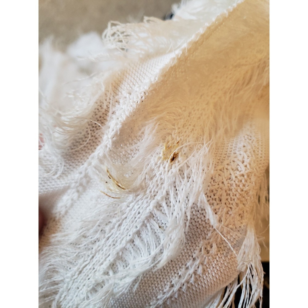 White Fuzzy Cardigan - Picture 6 of 7